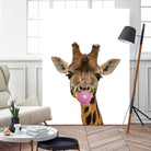 giraffe with bubble gum by miguel angel romero franco on GIANT ART - yellow photo manipulation