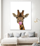 giraffe with bubble gum by miguel angel romero franco on GIANT ART - yellow photo manipulation