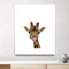 giraffe with bubble gum by miguel angel romero franco on GIANT ART - yellow photo manipulation