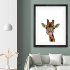 giraffe with bubble gum by miguel angel romero franco on GIANT ART - yellow photo manipulation