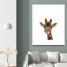 giraffe with bubble gum by miguel angel romero franco on GIANT ART - yellow photo manipulation