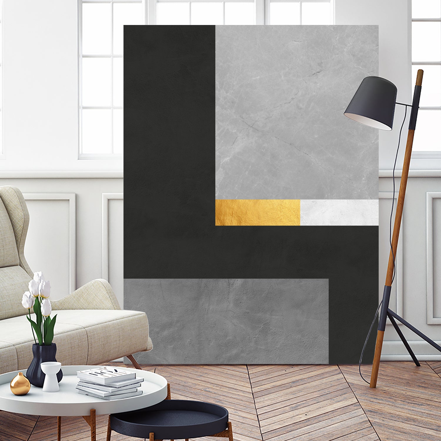 Concrete geometry 08 by Vitor Costa on GIANT ART - gray digital painting