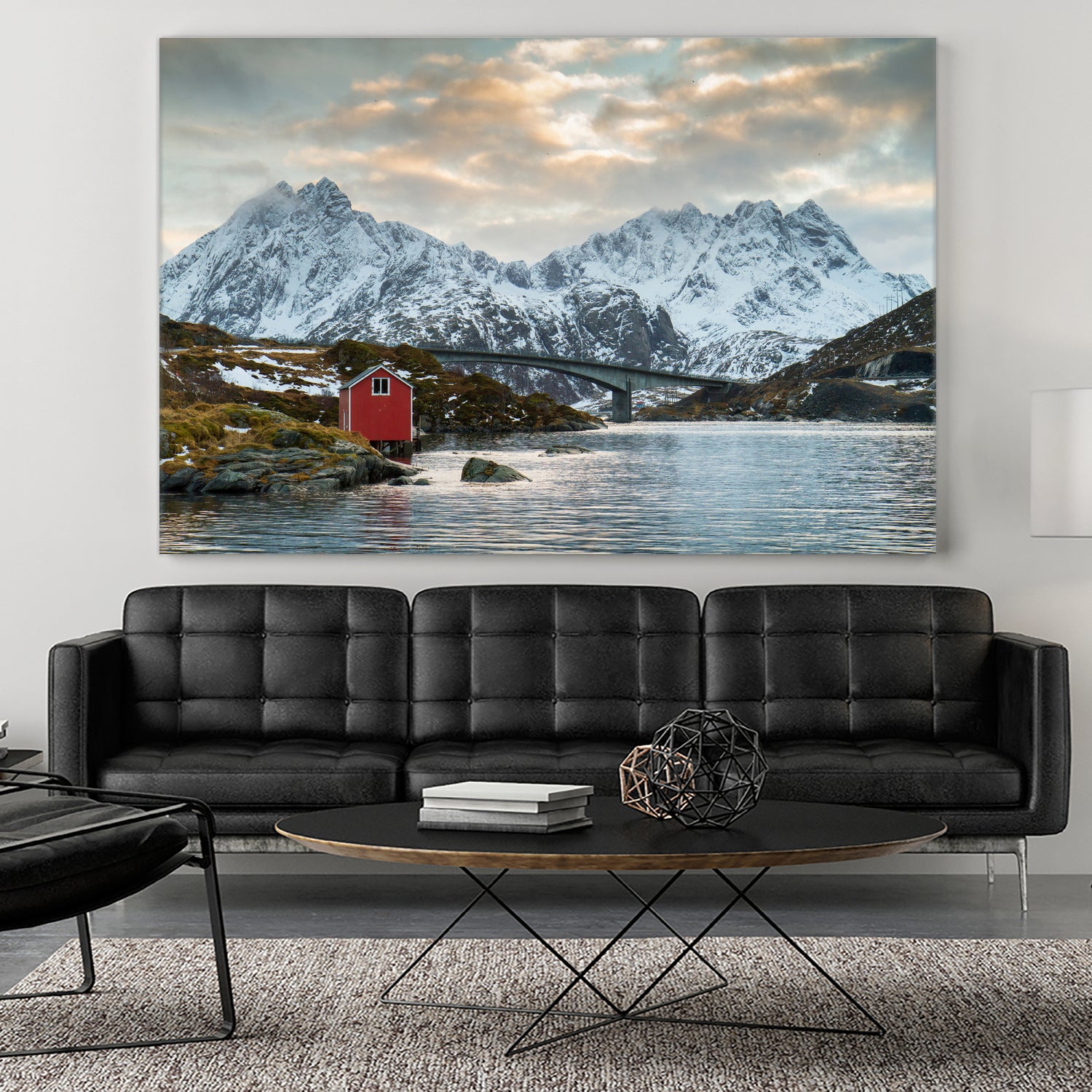 Lofoten Winter by Dominika Aniola on GIANT ART - blue photo illustration