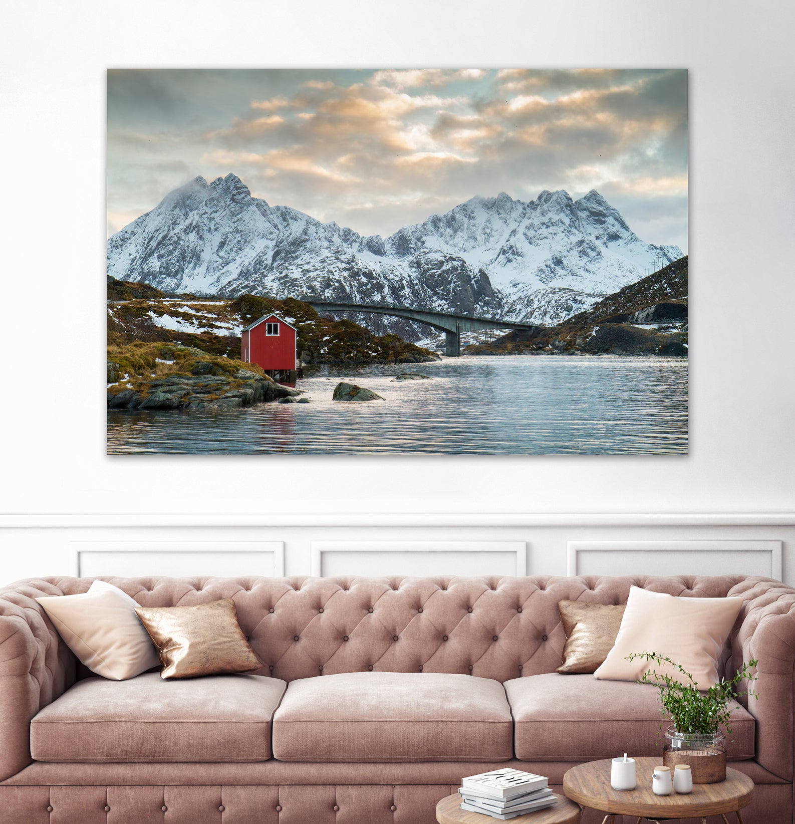 Lofoten Winter by Dominika Aniola on GIANT ART - blue photo illustration