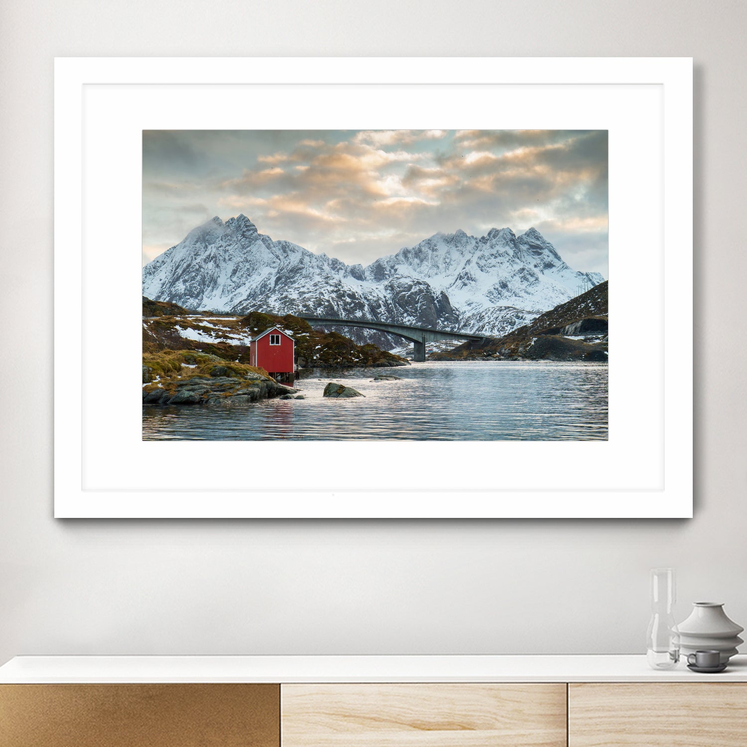 Lofoten Winter by Dominika Aniola on GIANT ART - blue photo illustration