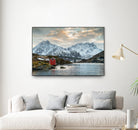 Lofoten Winter by Dominika Aniola on GIANT ART - blue photo illustration