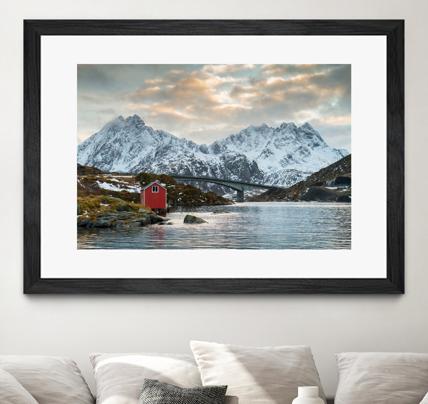 Lofoten Winter by Dominika Aniola on GIANT ART - blue photo illustration