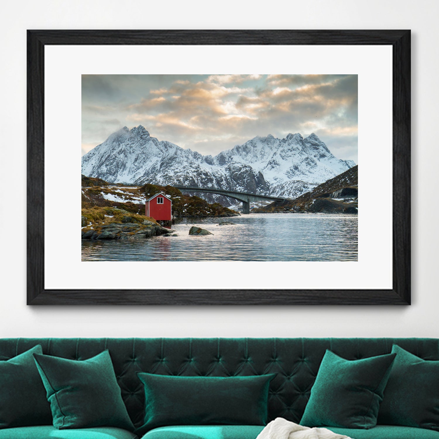 Lofoten Winter by Dominika Aniola on GIANT ART - blue photo illustration