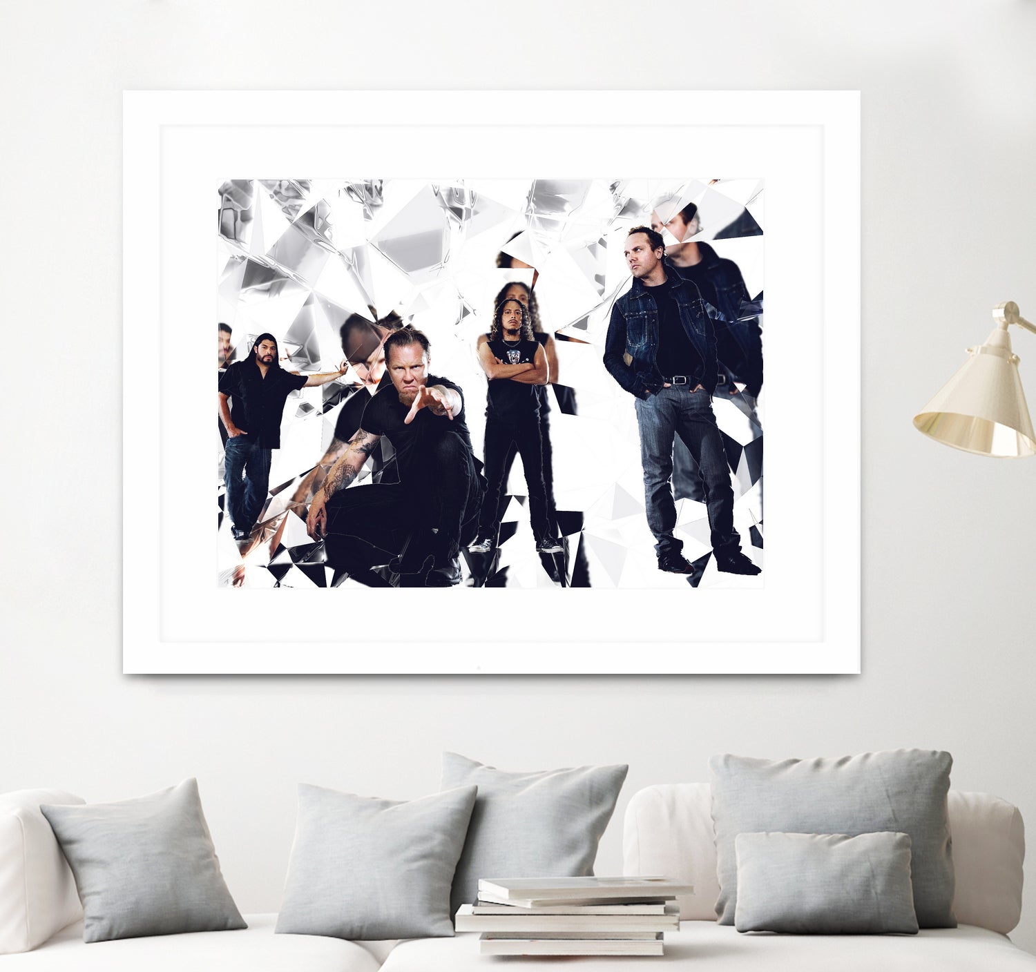 metallica glass art by sleep mountain on GIANT ART - white digital painting