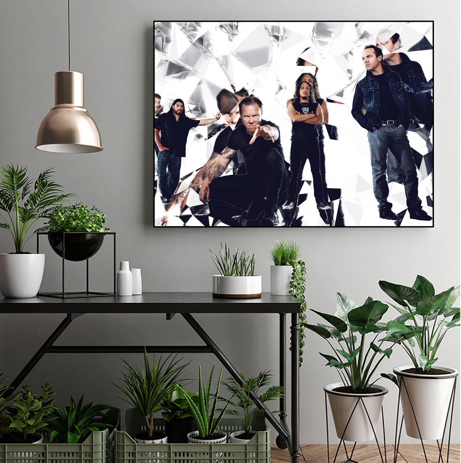 metallica glass art by sleep mountain on GIANT ART - white digital painting