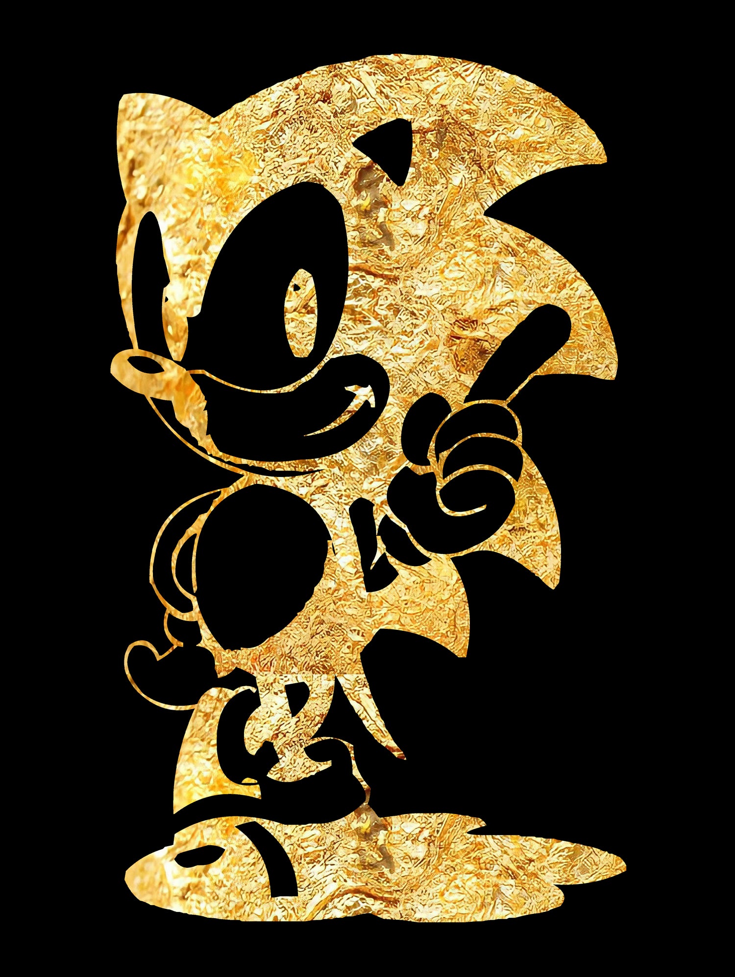 golden sonic by erjas saga on GIANT ART - black digital painting