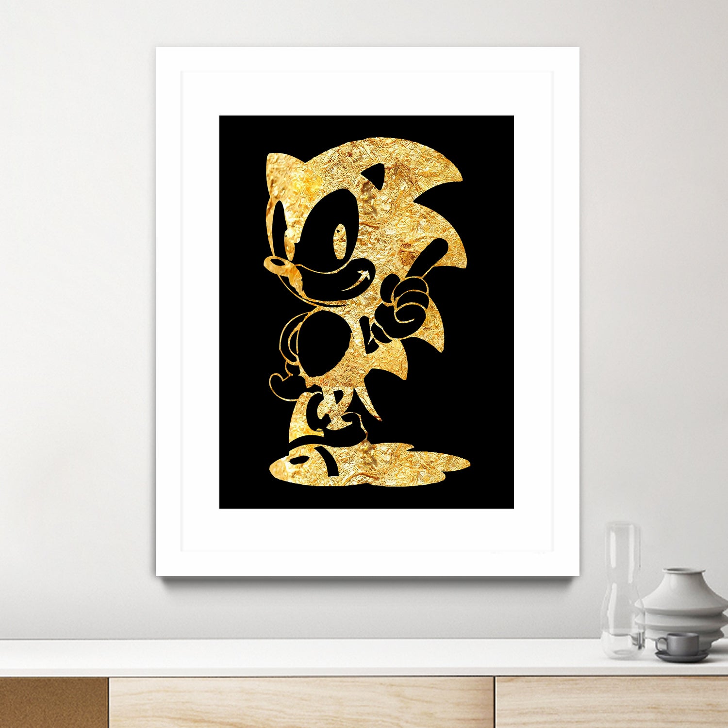 golden sonic by erjas saga on GIANT ART - black digital painting