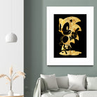 golden sonic by erjas saga on GIANT ART - black digital painting