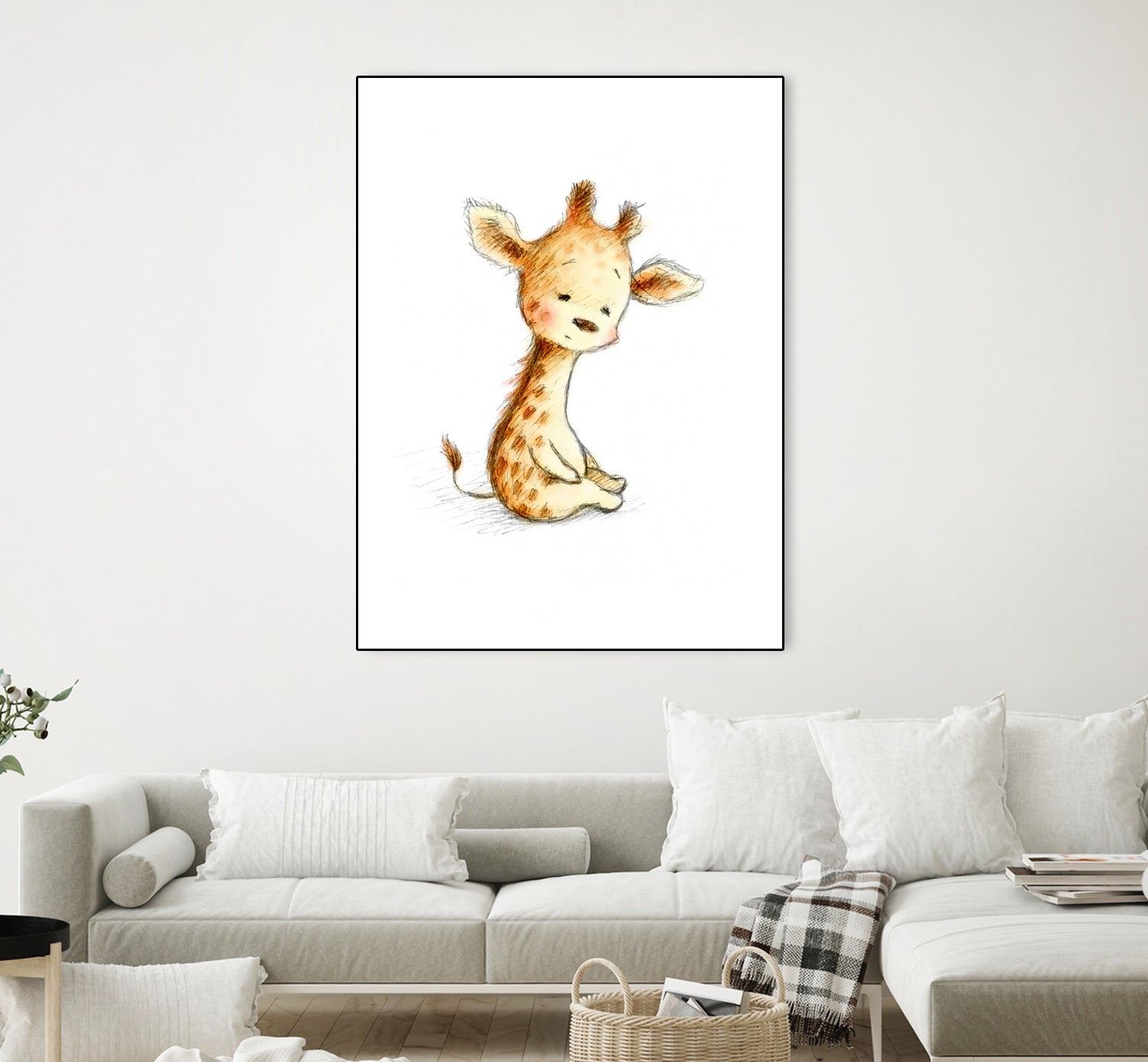 Giraffe by Anna Abramska on GIANT ART - yellow digital painting