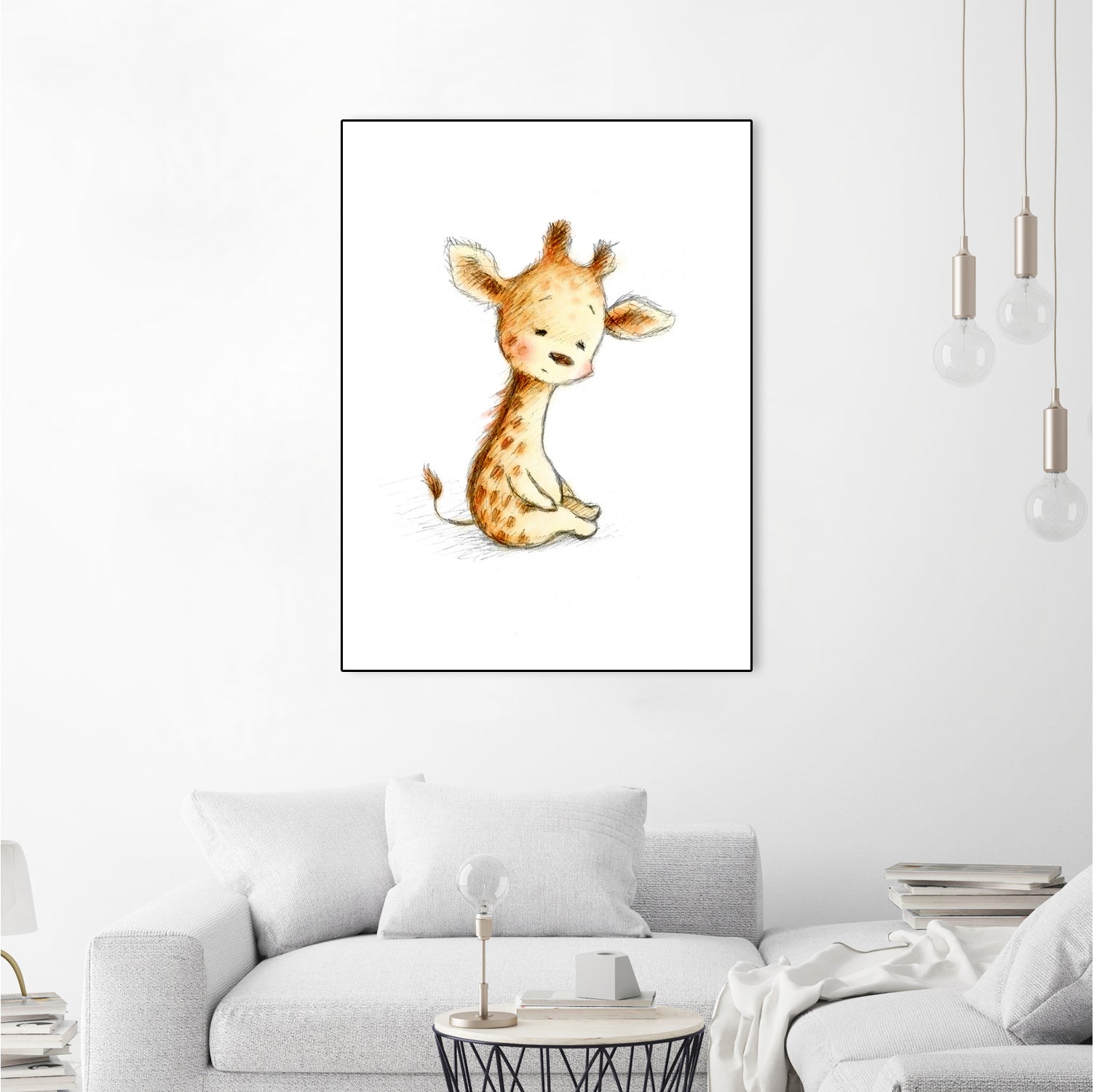 Giraffe by Anna Abramska on GIANT ART - yellow digital painting