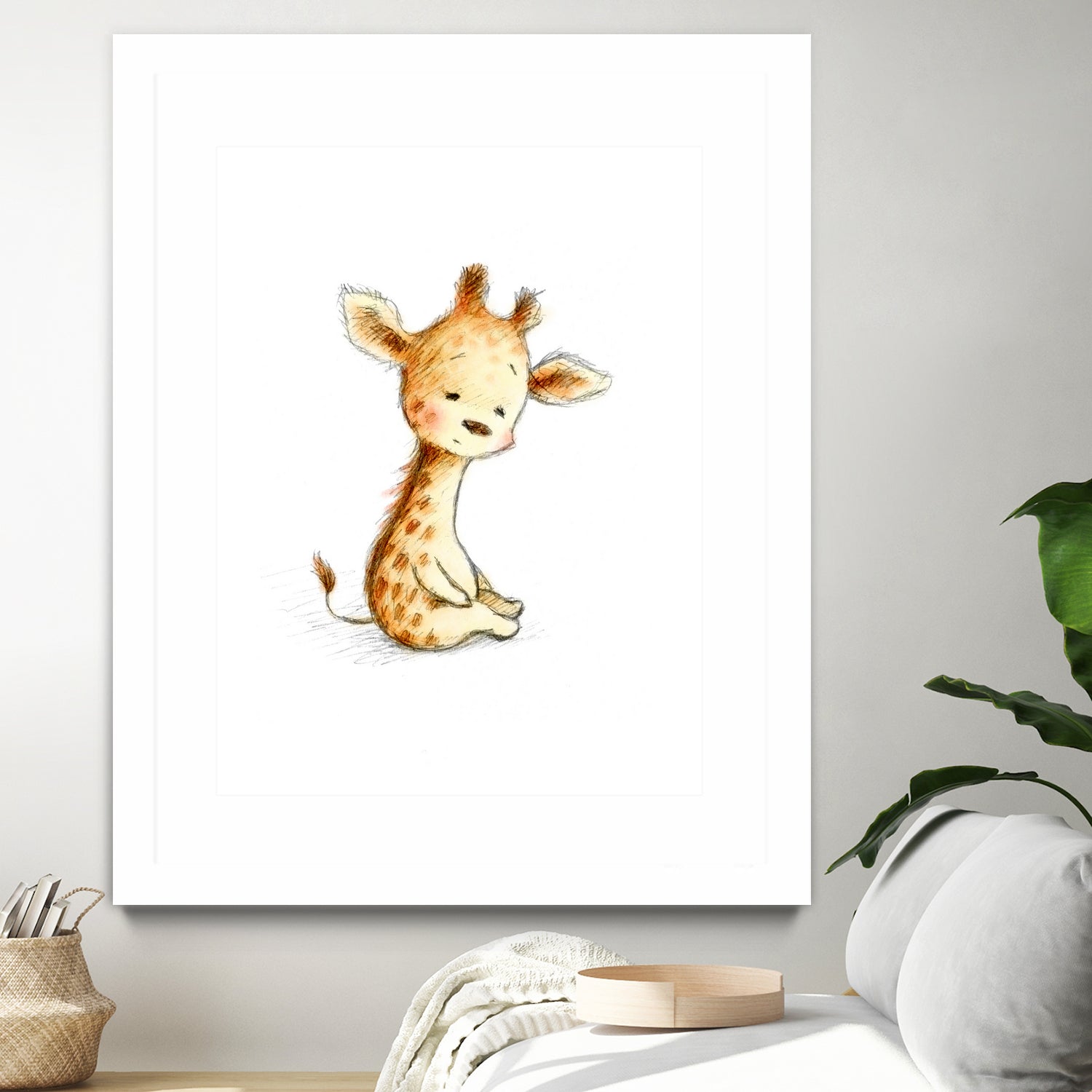 Giraffe by Anna Abramska on GIANT ART - yellow digital painting