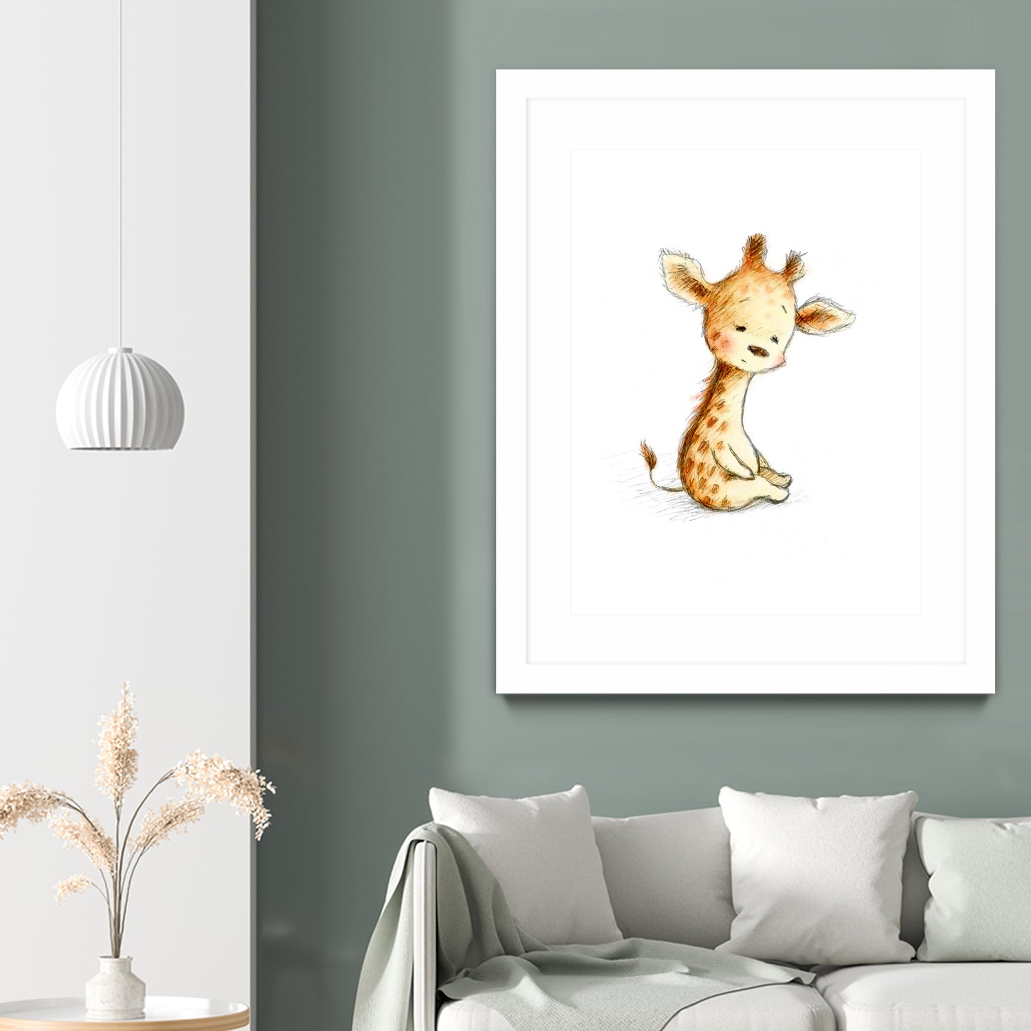 Giraffe by Anna Abramska on GIANT ART - yellow digital painting