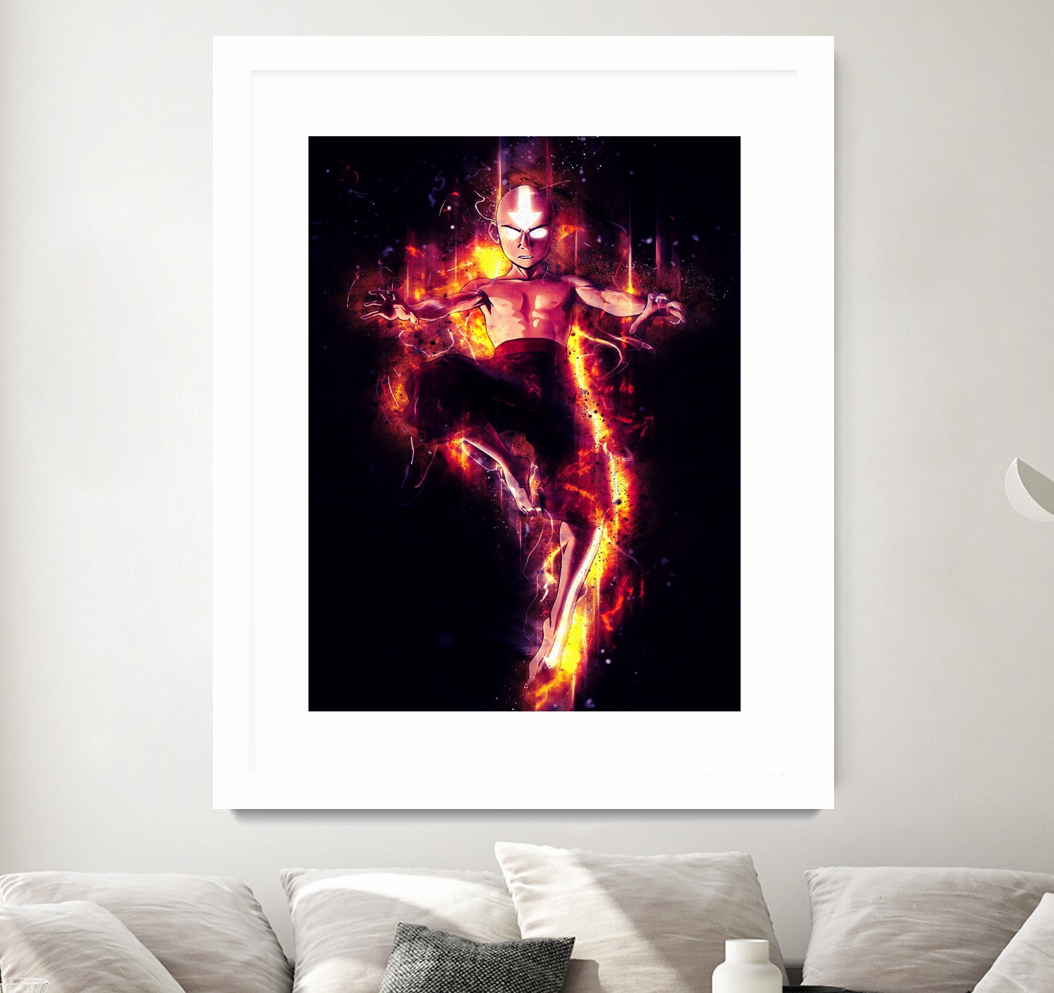 Fire of Aang by syarif syarif on GIANT ART - gray photo illustration