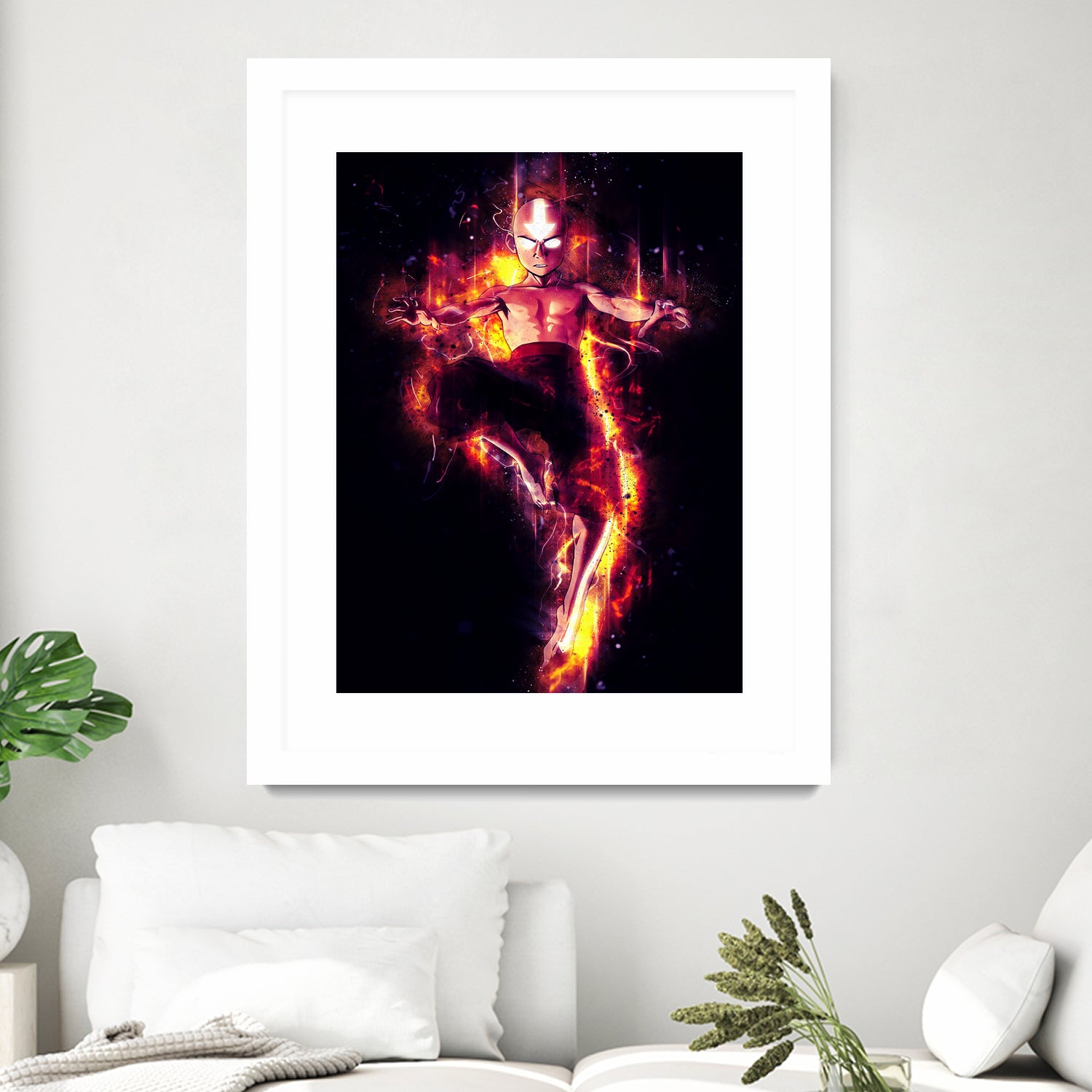 Fire of Aang by syarif syarif on GIANT ART - gray photo illustration