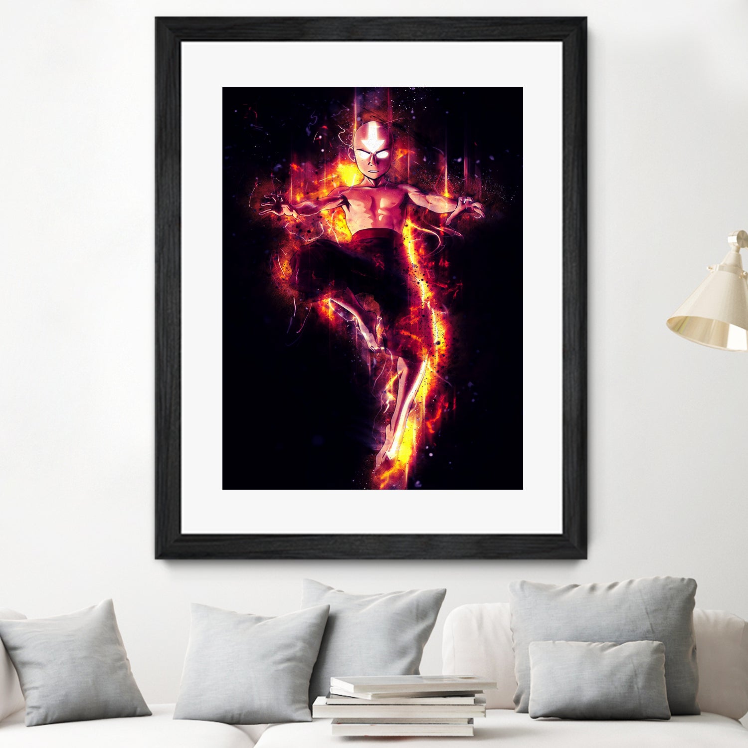 Fire of Aang by syarif syarif on GIANT ART - gray photo illustration