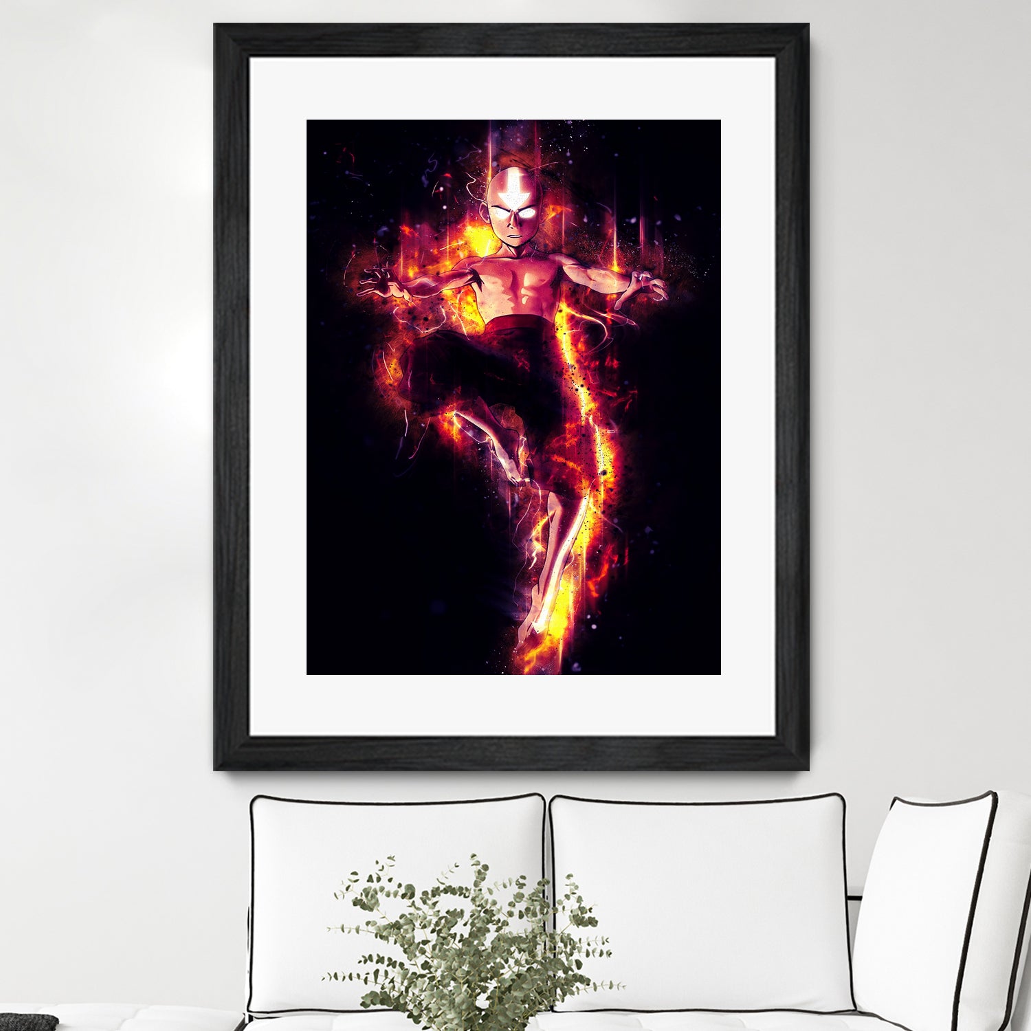 Fire of Aang by syarif syarif on GIANT ART - gray photo illustration