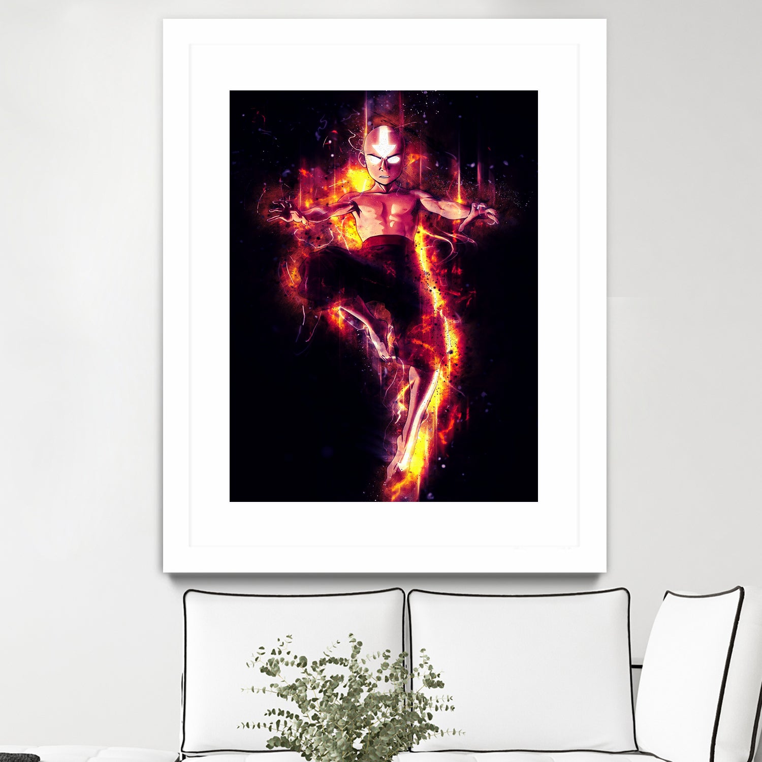 Fire of Aang by syarif syarif on GIANT ART - gray photo illustration