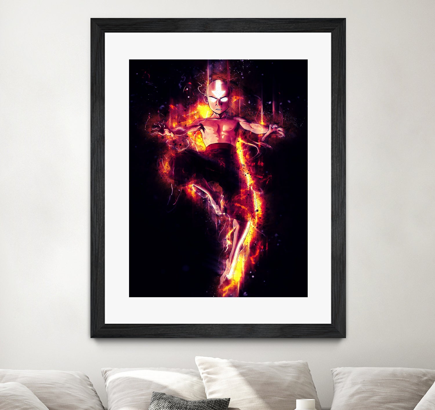 Fire of Aang by syarif syarif on GIANT ART - gray photo illustration