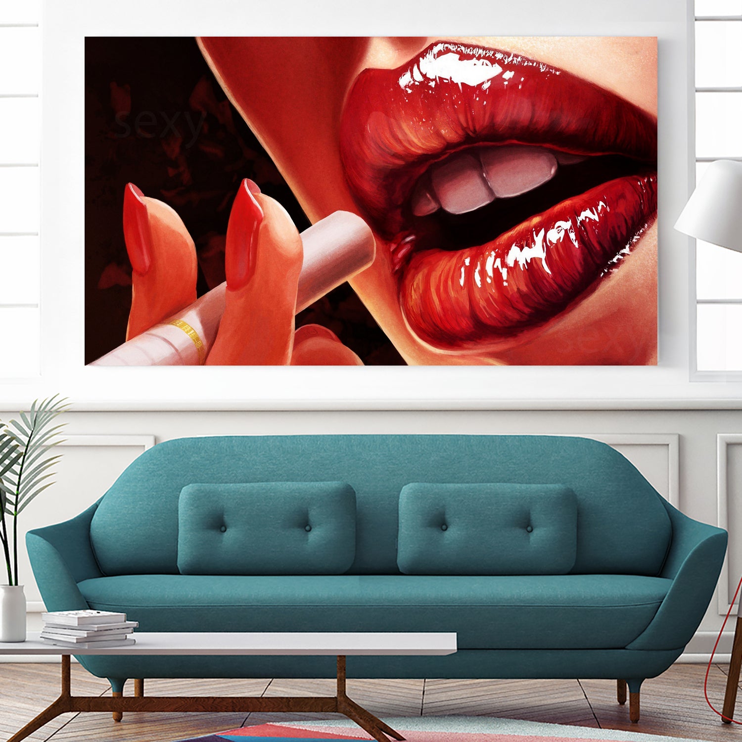 woman lip by imagination art on GIANT ART - white digital painting