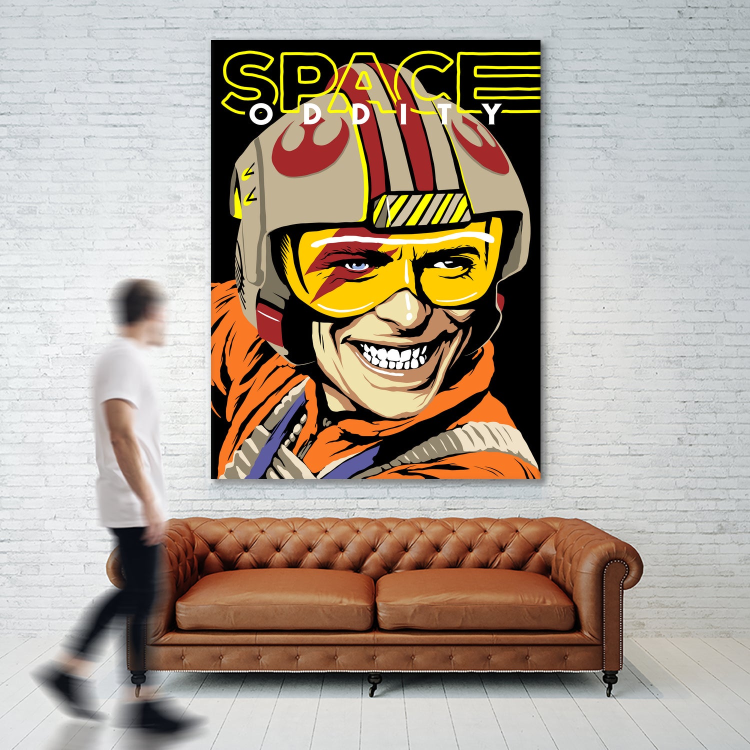 Space Oddity by Bily Mariano da Luz on GIANT ART - orange digital drawing