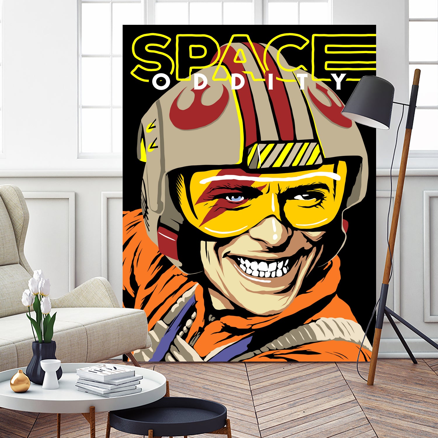 Space Oddity by Bily Mariano da Luz on GIANT ART - orange digital drawing