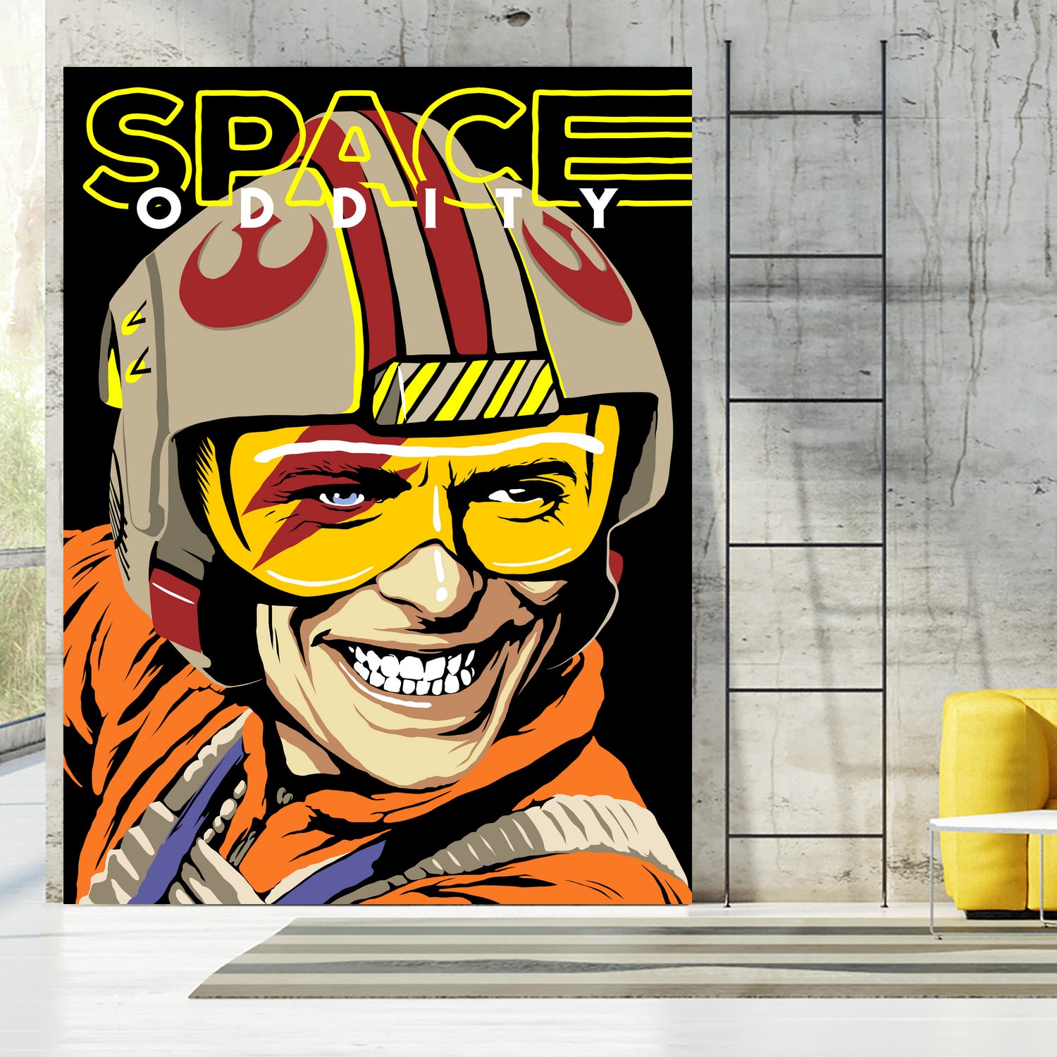 Space Oddity by Bily Mariano da Luz on GIANT ART - orange digital drawing