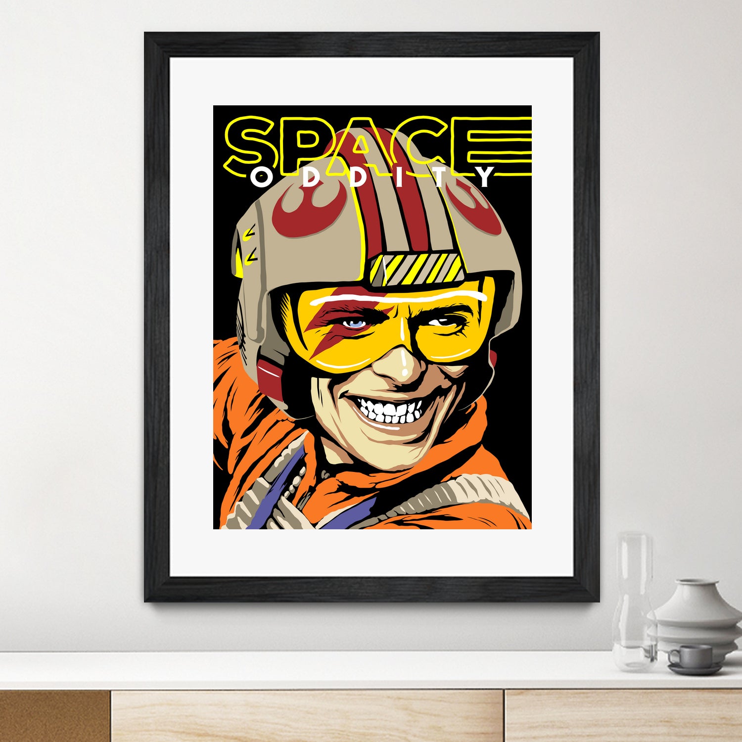 Space Oddity by Bily Mariano da Luz on GIANT ART - orange digital drawing