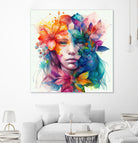 Watercolor Tropical Woman #8 by Isabel Cerdá Muñoz on GIANT ART - blue digital painting