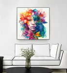 Watercolor Tropical Woman #8 by Isabel Cerdá Muñoz on GIANT ART - blue digital painting