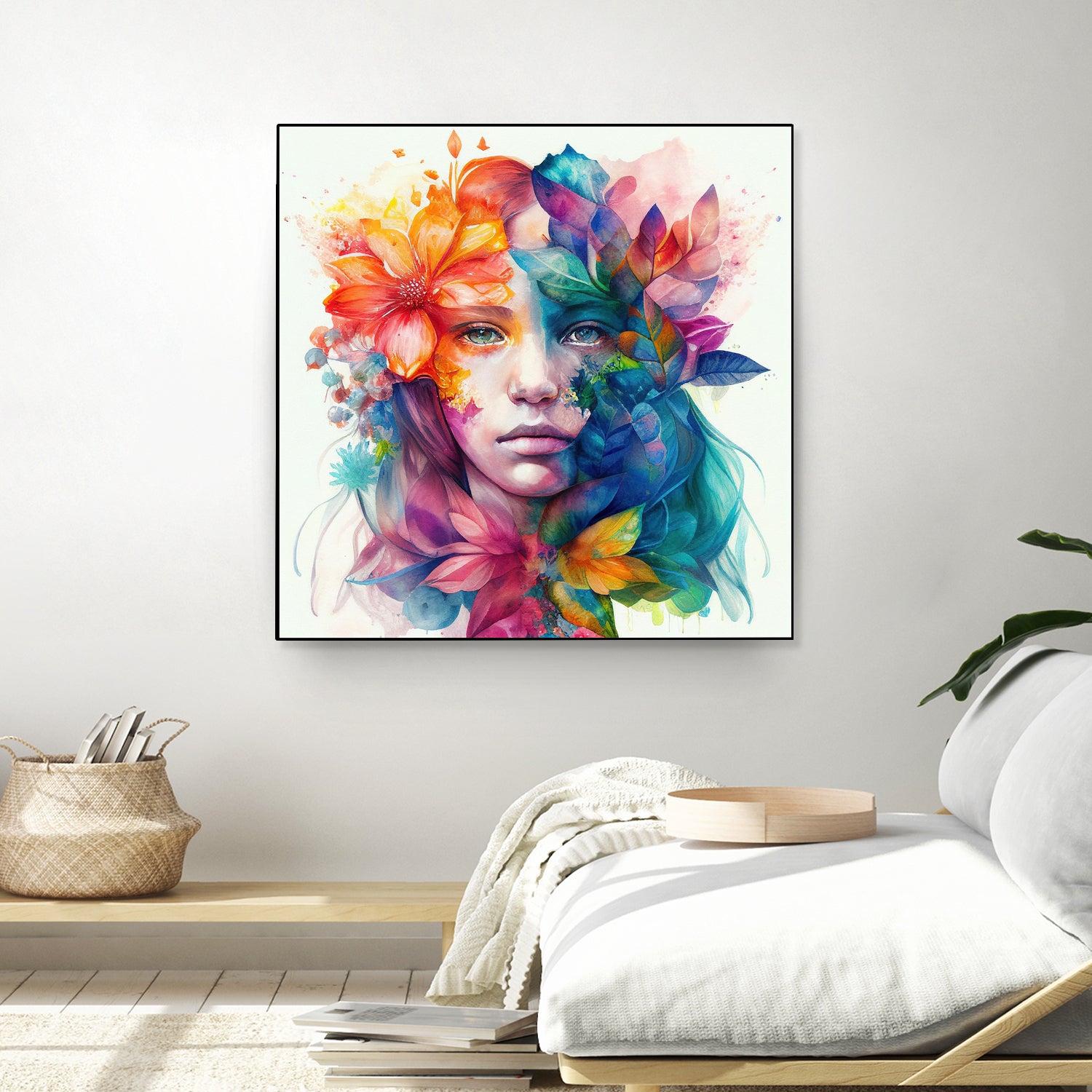 Watercolor Tropical Woman #8 by Isabel Cerdá Muñoz on GIANT ART - blue digital painting