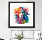 Watercolor Tropical Woman #8 by Isabel Cerdá Muñoz on GIANT ART - blue digital painting