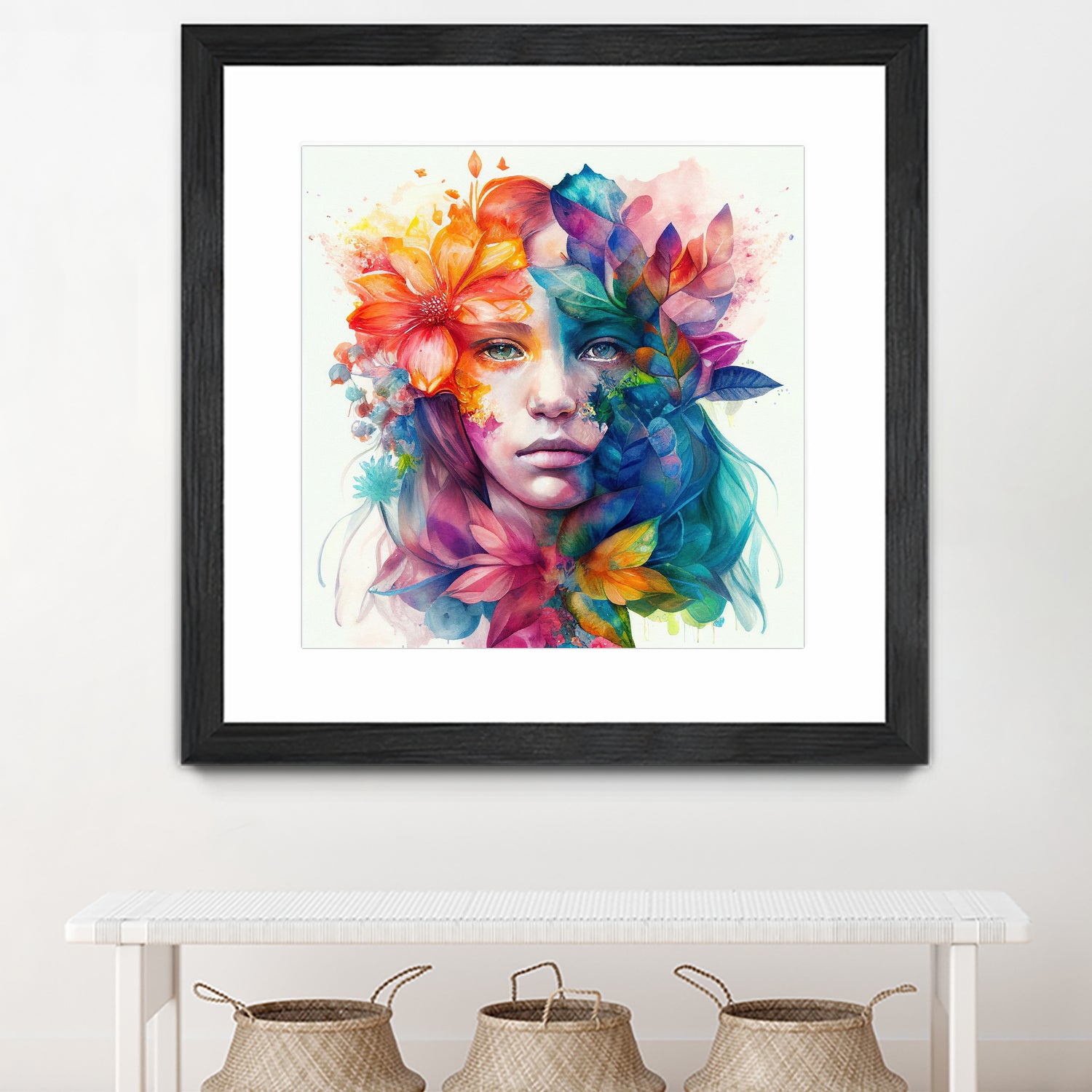 Watercolor Tropical Woman #8 by Isabel Cerdá Muñoz on GIANT ART - blue digital painting