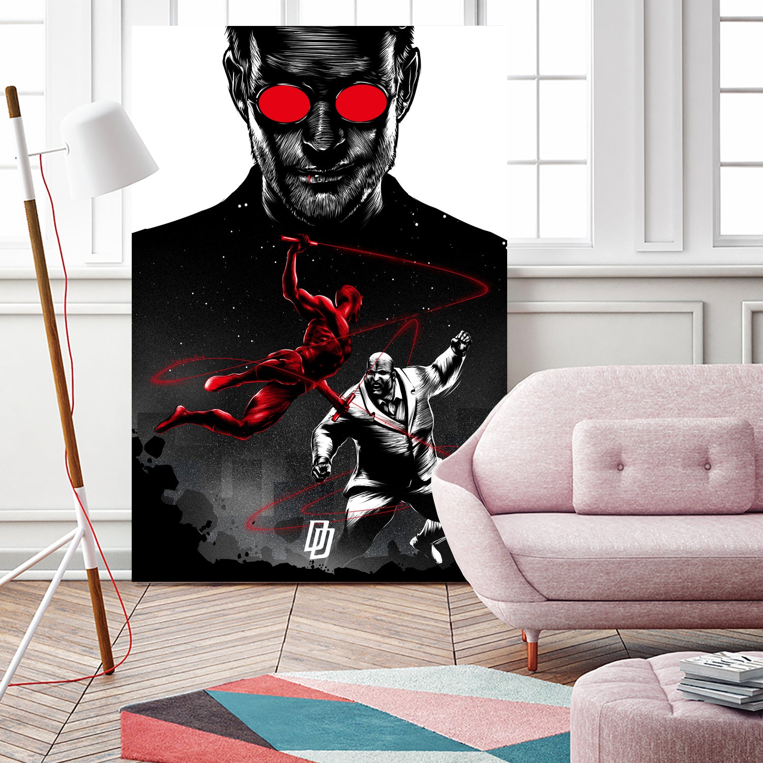 Daredevil vs Kingpin by Paola Morpheus on GIANT ART - red digital painting