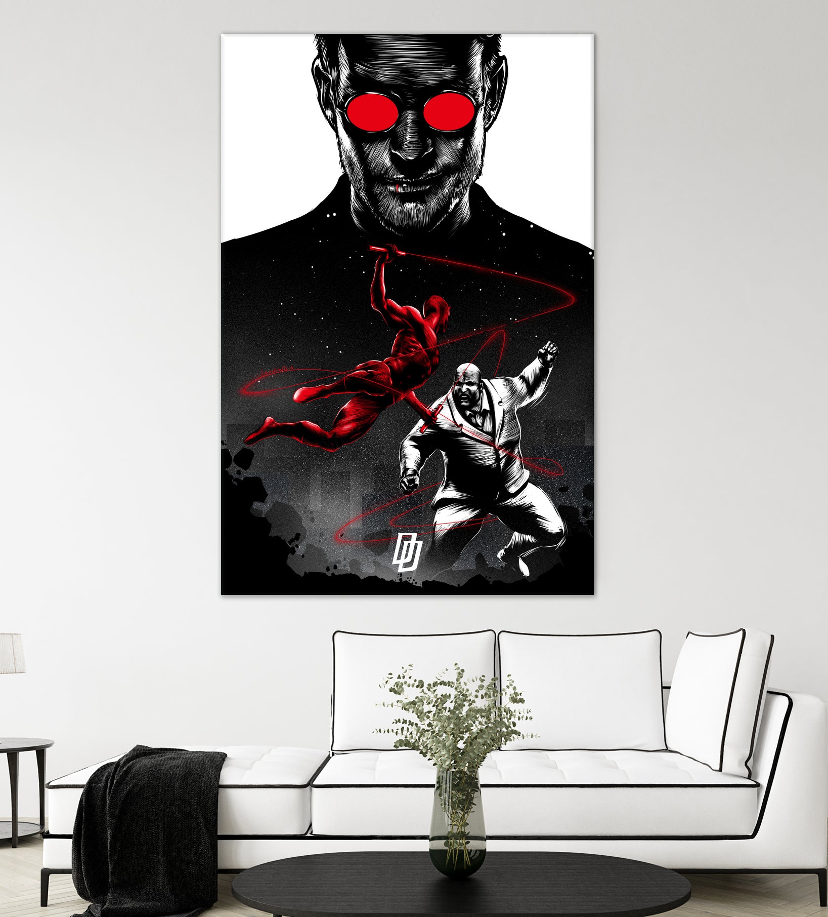 Daredevil vs Kingpin by Paola Morpheus on GIANT ART - red digital painting