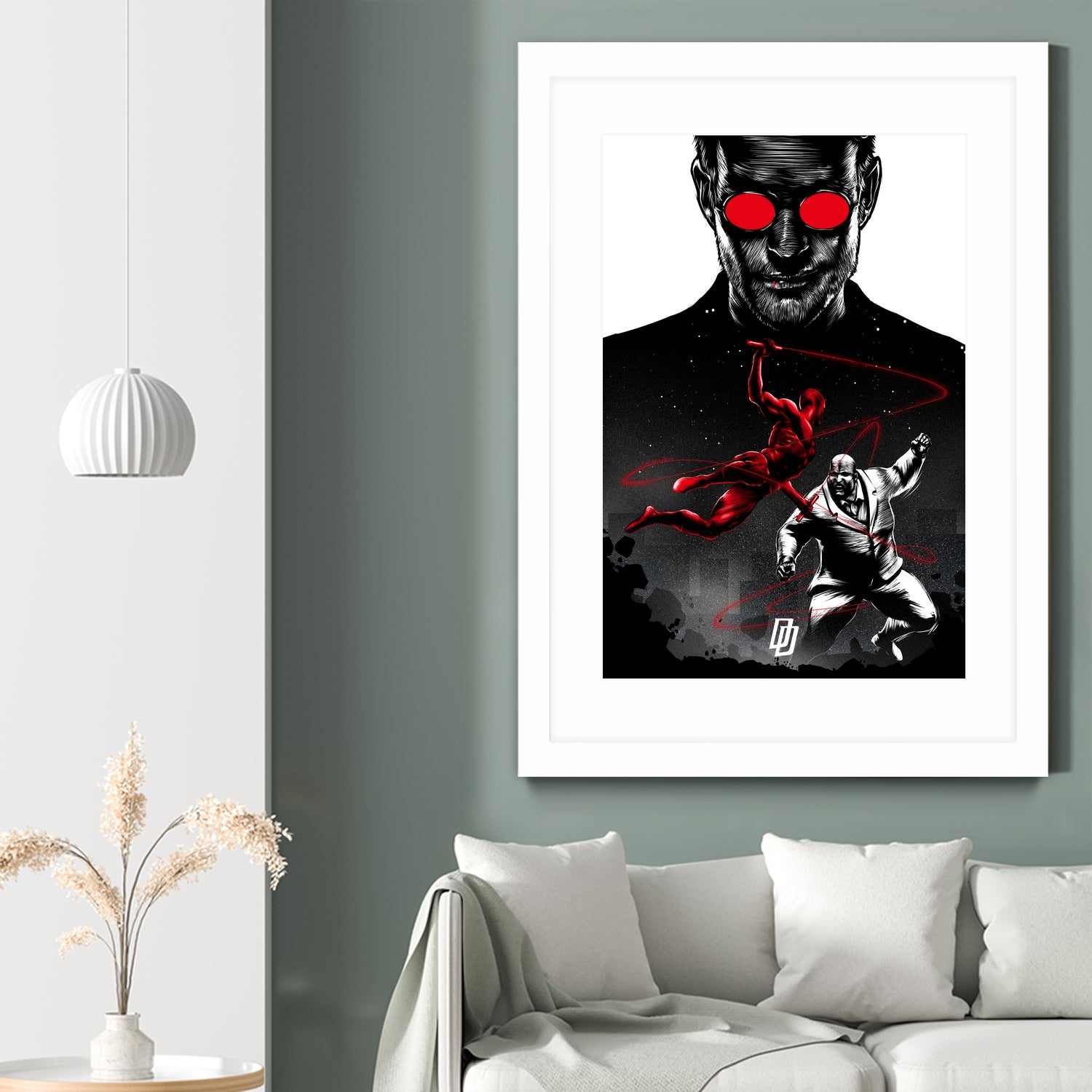 Daredevil vs Kingpin by Paola Morpheus on GIANT ART - red digital painting