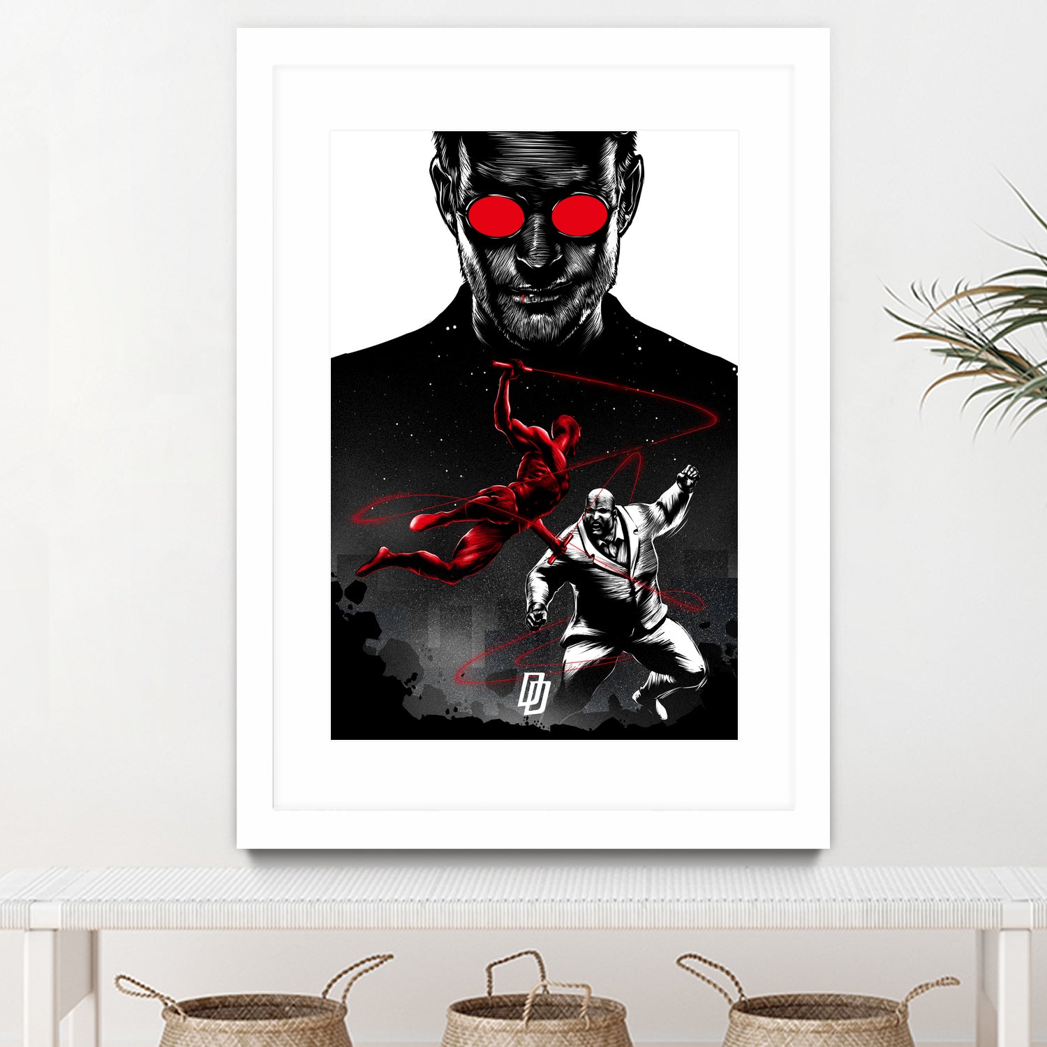 Daredevil vs Kingpin by Paola Morpheus on GIANT ART - red digital painting