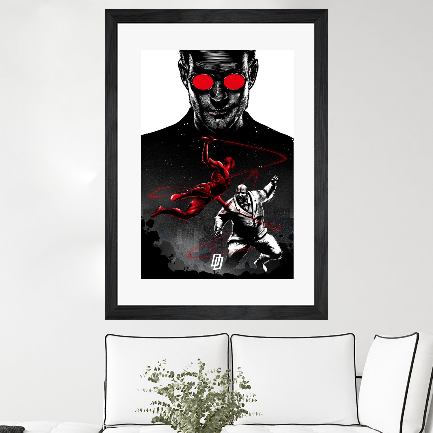 Daredevil vs Kingpin by Paola Morpheus on GIANT ART - red digital painting