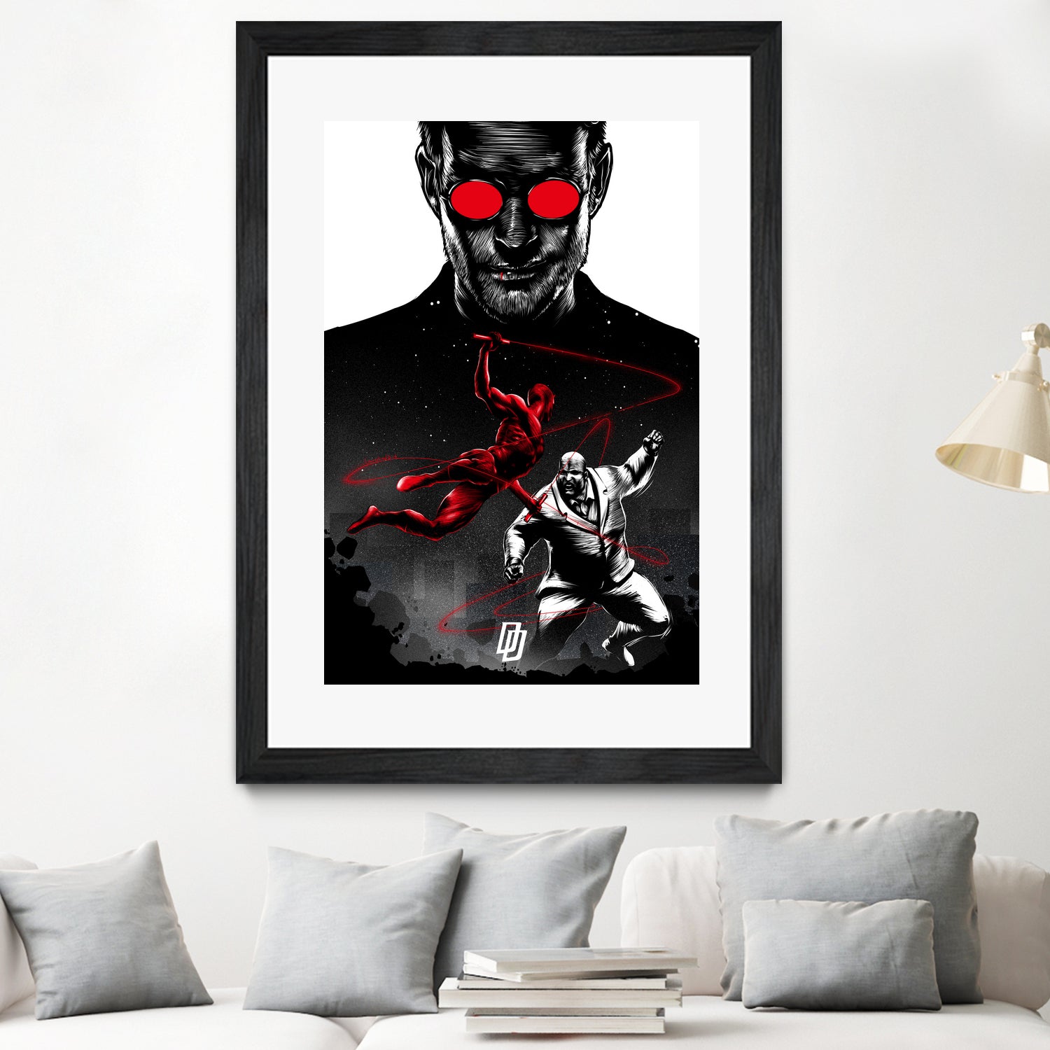 Daredevil vs Kingpin by Paola Morpheus on GIANT ART - red digital painting