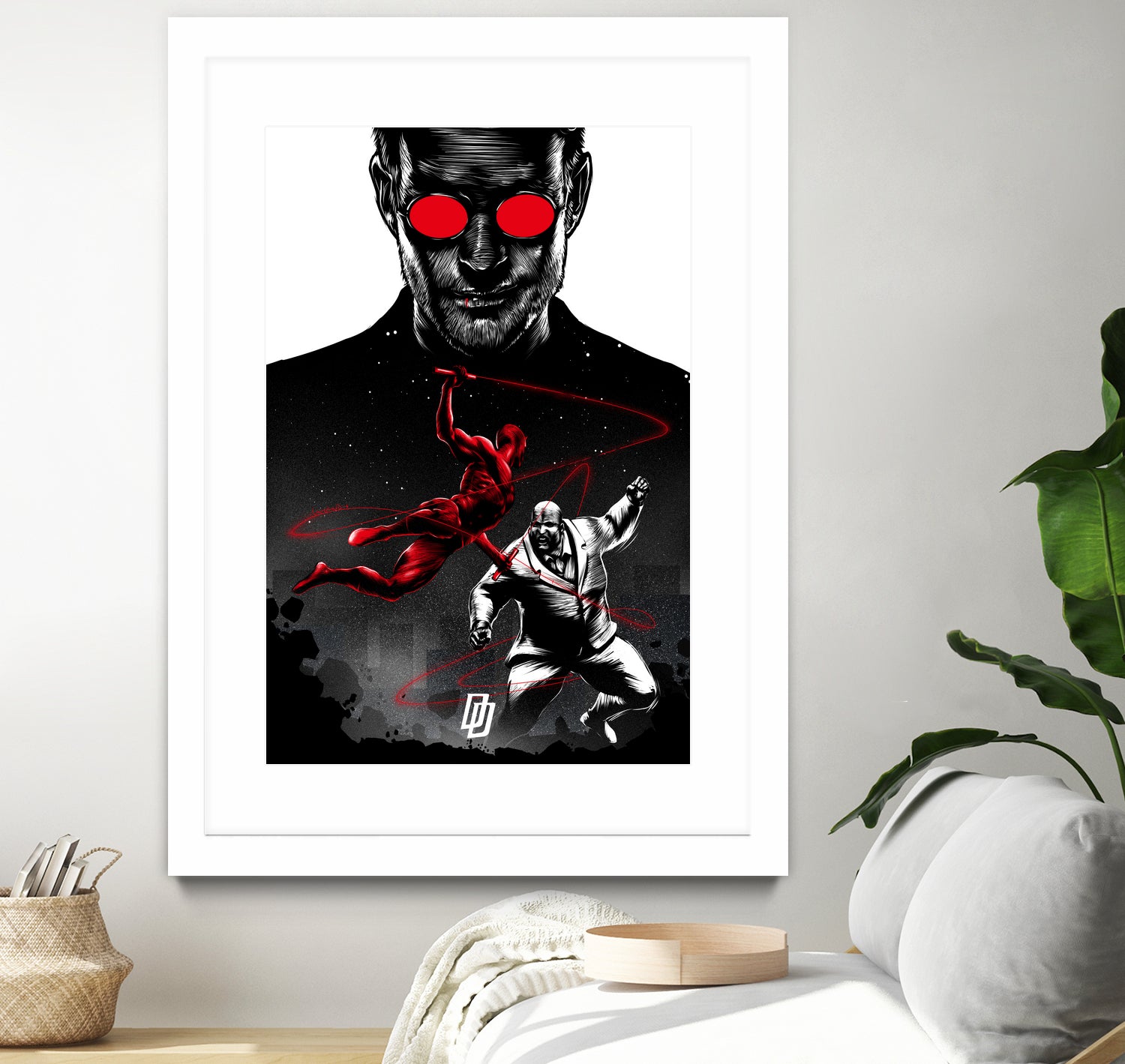 Daredevil vs Kingpin by Paola Morpheus on GIANT ART - red digital painting