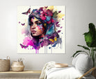 Watercolor Floral Arabian Woman #9 by Isabel Cerdá Muñoz on GIANT ART - pink digital painting