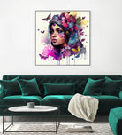 Watercolor Floral Arabian Woman #9 by Isabel Cerdá Muñoz on GIANT ART - pink digital painting