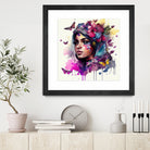 Watercolor Floral Arabian Woman #9 by Isabel Cerdá Muñoz on GIANT ART - pink digital painting