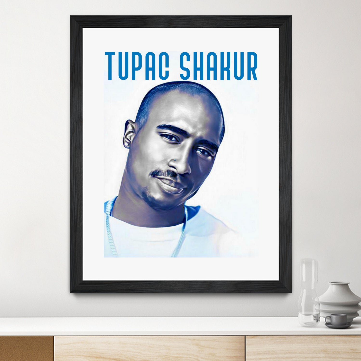 Tupac Shakur by Sergej Midas on GIANT ART - white digital drawing