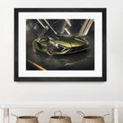 Lamborghini v2 in watercolor-sports car by miguel angel romero franco on GIANT ART - white digital drawing