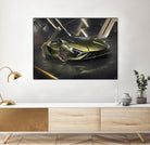 Lamborghini v2 in watercolor-sports car by miguel angel romero franco on GIANT ART - white digital drawing